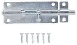 (image for) ProSource 20487ZCB-PS Barrel Bolt, 0.31 Dia in Bolt Head, 5 in L Bolt, Steel, Zinc Plated