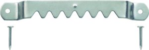 (image for) OOK 50203 Sawtooth Hanger, 20 lb, Steel, Brushed Nickel, 3/PK