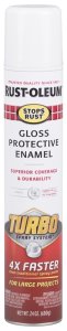 (image for) Rust-Oleum 334133 Rust Preventative Spray Paint, Gloss, White, 24 oz, Can