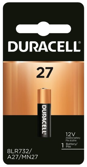 (image for) Duracell MN27BPK Battery, 12 V Battery, 20 mAh, MN27 Battery, Alkaline