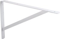 (image for) ProSource 21024PHL-PS Heavy-Duty Shelf Bracket, 550 lb/Piece, 12 in L, 8 in H, Steel, White