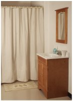 (image for) Simple Spaces SD-PCP01-W3L Shower Curtain, Vinyl, White, White