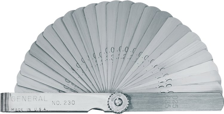 (image for) General 230 Leaf Feeler Gauge, Functions: Inch, Metric, Steel