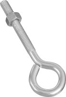(image for) National Hardware N221-226 Eye Bolt, 5/16-18 Thread, 2-1/4 in L Thread, 3/4 in ID Dia Eye, 2.72 in L Shank, Steel, Zinc
