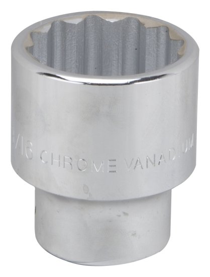 (image for) Vulcan MT-SS6050 Drive Socket, 1-9/16 in Socket, 3/4 in Drive, 12-Point, Chrome Vanadium Steel, Chrome