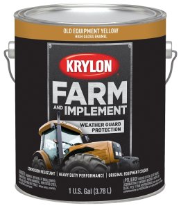 (image for) Krylon K01985000 Farm Equipment Paint, High-Gloss Sheen, Old Equipment Cat Yellow, 1 gal