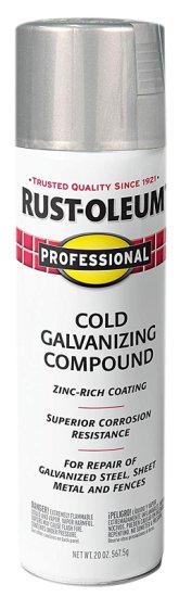 (image for) Rust-Oleum 7585838 Galvanizing Compound Paint, Cold Gray, Flat/Matte, 20 oz