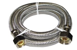 (image for) Plumb Pak EZ Series PP27048 Sink Supply Tube, 1/2 in Inlet, IP Inlet, 1/2 in Outlet, IP Outlet, Stainless Steel Tubing