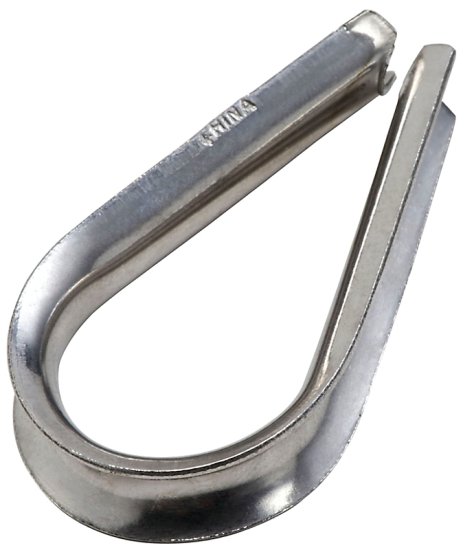 (image for) National Hardware 4232BC Series N830-306 Rope Thimble, 1 in Dia x 1-13/16 in L Dimensions, Stainless Steel