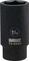 (image for) DEWALT DWMT74656OSP Impact Socket, 1-1/16 in Socket, 1/2 in Drive, 6-Point, CR-440 Steel, Black Oxide