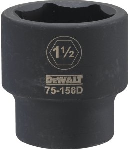 (image for) DEWALT DWMT75156OSP Impact Socket, 1-1/2 in Socket, 15/16 in D Socket, 3/4 in Drive, 6-Point, CR-440 Steel, Black Oxide