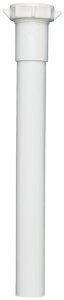 (image for) Plumb Pak PP20944 Pipe Extension Tube, 1-1/4 in, 6 in L, Slip-Joint, PVC, White