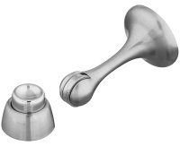 (image for) National Hardware N328-195 Door Stop, 1-3/4 in Dia Base, 3 in Projection, Die-Cast Zinc/Steel