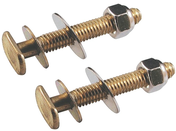 (image for) Danco 88773A Closet Bolt, Brass, Includes: Nut and Nickel Brass Washer