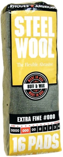 (image for) Homax 106601-06 Steel Wool, #000 Grit, Extra Fine, Gray
