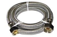 (image for) Plumb Pak EZ Series PP27048 Sink Supply Tube, 1/2 in Inlet, IP Inlet, 1/2 in Outlet, IP Outlet, Stainless Steel Tubing