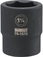 (image for) DEWALT DWMT75157OSP Impact Socket, 1-1/4 in Socket, 23/32 in D Socket, 3/4 in Drive, 6-Point, CR-440 Steel, Black Oxide