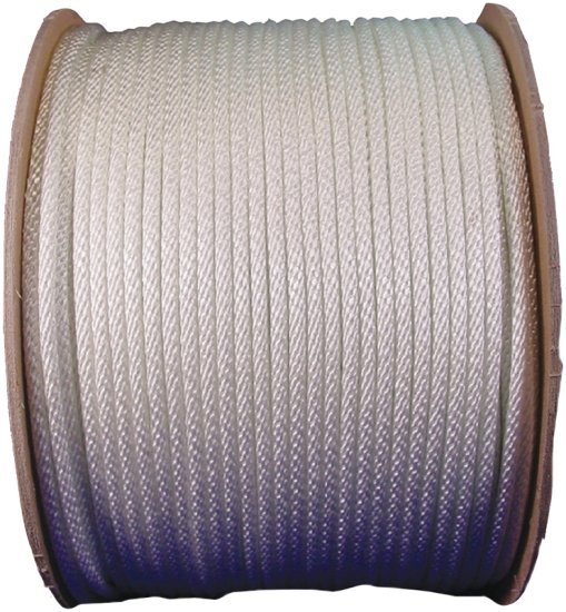 (image for) Wellington 10124 Rope, 1/4 in Dia, 200 ft L, 75 lb Working Load, Nylon, White