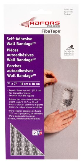 (image for) Adfors FDW6570-U Repair Patch, 7 x 7 in Dimensions, White
