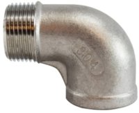 (image for) Anderson Metals 62164B Street Pipe Elbow, 3/4 in, Threaded, 90 deg Angle, 304 Stainless Steel, Galvanized