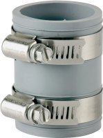 (image for) ProSource KJ-002 Coupling, 1 x 1 in, Any Drain Application that Uses Plastic, Cast Iron, Steel or Copper Drain Pipes