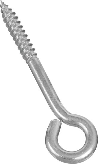 (image for) National Hardware N220-772 Lag Screw Eye, 1/4 in Thread, 1-1/2 in L Thread, 1/2 in ID Dia Eye, 2.76 in L Shank