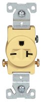 (image for) RECEPTACLE SNGL IVORY 20A 250V