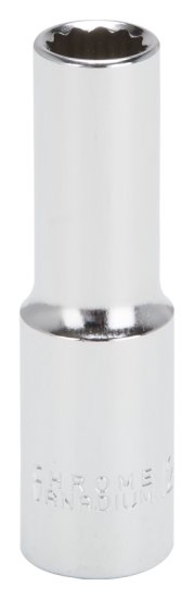 (image for) Vulcan MT6528973 Drive Socket, 12 mm Socket, 1/2 in Drive, 12-Point, Chrome Vanadium Steel, Chrome