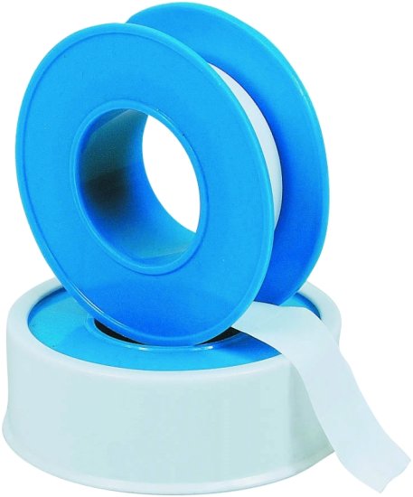 (image for) Harvey 17072B-500 Thread Seal Tape, 260 in L, 1/2 in W, PTFE, Blue/White