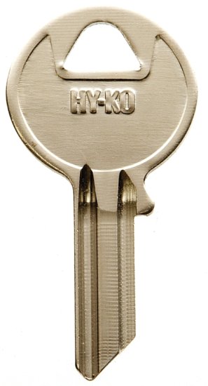 (image for) Hy-Ko 11010AB1 Key Blank, Brass, Nickel, For: Abus Cabinet, House Locks and Padlocks, AB1 Key Number