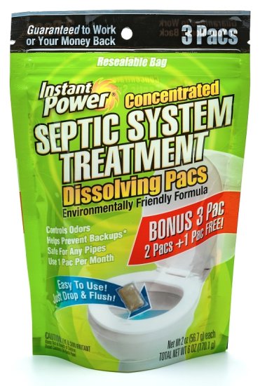 (image for) Instant Power 1852 Septic System Treatment, Powder, Light Brown, Characteristic, Weak, 2 oz Pack