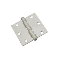 (image for) National Hardware N276-980 Door Hinge, 3 in W Frame Leaf, Stainless Steel, Stainless Steel, Non-Rising, Removable Pin