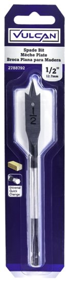 (image for) Vulcan 277581OR Spade Drill Bit, 1/2 in Dia, Hex Shank