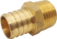 (image for) Apollo APXMA134 Hose Pipe Adapter, 1 x 3/4 in, Barb x MPT, Brass, 200 psi Pressure