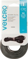 (image for) VELCRO Brand One Wrap 90924 Fastener, 1/2 in W, 8 in L, Black/Gray