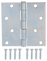 (image for) ProSource LR-042-PS Utility Hinge, Steel, Zinc, Removable Pin, 180 deg Range of Motion, Full Mortise Mounting