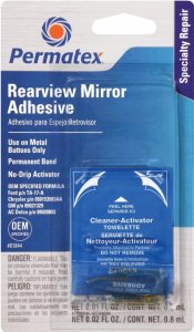 (image for) Permatex 81844 Rearview Mirror Adhesive, Liquid, Irritating, Yellow