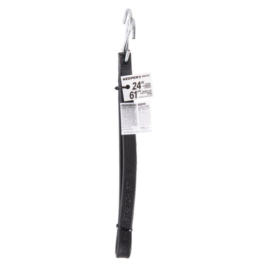 (image for) Keeper A06224Z Tarp Strap, 24 in L, EPDM, Black, S-Hook End