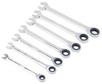 (image for) Vulcan PG7M Wrench Set, 7-Piece, Chrome Vanadium Steel, Mirror Polish, Silver, Specifications: Metric
