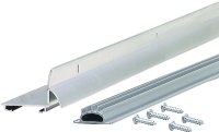 (image for) M-D 06015 Door Bottom with Drip Cap, Silver, 36 in L, 1-3/8 in W, 1-3/32 in H, Aluminum