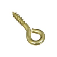 (image for) National Hardware N118-711 Screw Eye, #212, 0.105 in Dia Wire, 0.44 in L Thread, 15/16 in OAL, Brass