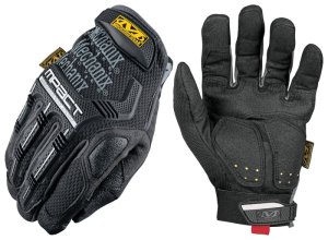 (image for) Mechanix Wear M-Pact Series MPT-58-009 Work Gloves, Men's, M, 9 in L, Reinforced Thumb, Hook-and-Loop Cuff, Black/Gray