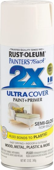 (image for) Rust-Oleum 249860 Spray Paint, Semi-Gloss, Ivory Bisque, 12 oz, Can