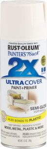 (image for) Rust-Oleum 249860 Spray Paint, Semi-Gloss, Ivory Bisque, 12 oz, Can