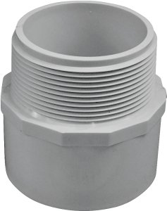 (image for) IPEX 035610 Adapter, 4 in, Socket x MNPT, PVC, White, SCH 40 Schedule, 220 psi Pressure