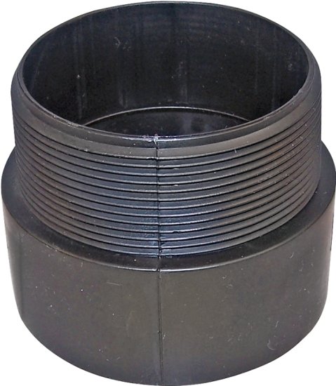 (image for) Canplas 102872BC Pipe Adapter, 2 in, MNPT x Hub, ABS, Black, SCH 40 Schedule