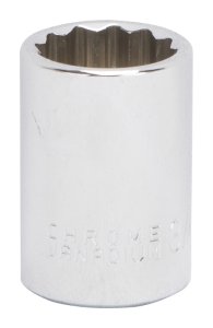 (image for) Vulcan MT6517270 Drive Socket, 3/4 in Socket, 1/2 in Drive, 12-Point, Chrome Vanadium Steel, Chrome