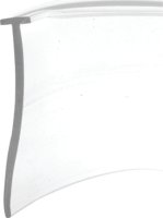 (image for) Prime-Line M 6211 Shower Door Bottom Seal, Swinging, Vinyl, Clear, For: Swinging Shower Doors and Tub Enclosures