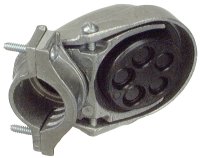 (image for) Halex 58020 Service Entrance Cap, 3.41 in H x 4.67 in W x 3.75 in D, Clamp, Aluminum