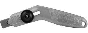 (image for) STANLEY 10-525 Carpet Knife, 3/4 in W Blade, HCS Blade, Angled Handle, Gray Handle